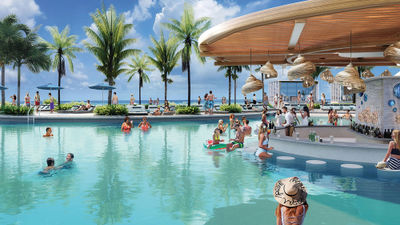 The upgraded Great Stirrup Cay will feature the Great Life Lagoon pool with two swim-up bars.