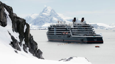 The Seabourn Venture, which will sail a 94-day cruise in 2027 from Kangerlussuaq, Greenland, to Ushuaia, Argentina.