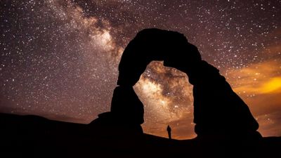 The Milky Way over Arches National Park in Utah.