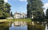 The Douro Valley cruise visits Casa de Mateus in Vila Real, Portugal. The first thing visitors see is this pond, which was designed to mirror the manor in the water's reflection.