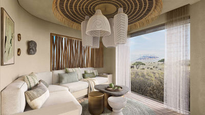 What a standard villa lounge will look like at Kitirua Plains Lodge.