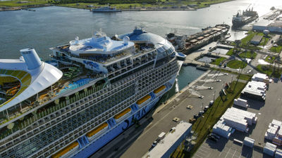 The Star of the Seas at its Port Canaveral homeport.