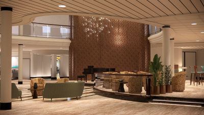The Crystal Symphony's atrium will have a new look.
