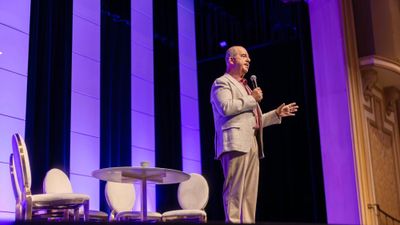 Virtuoso CEO Matthew Upchurch speaking at Virtuoso Travel Week 2025 in Las Vegas.