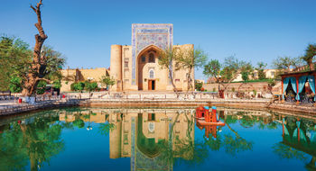 Bukhara is a city in Uzbekistan that was a prominent stop on the Silk Road.