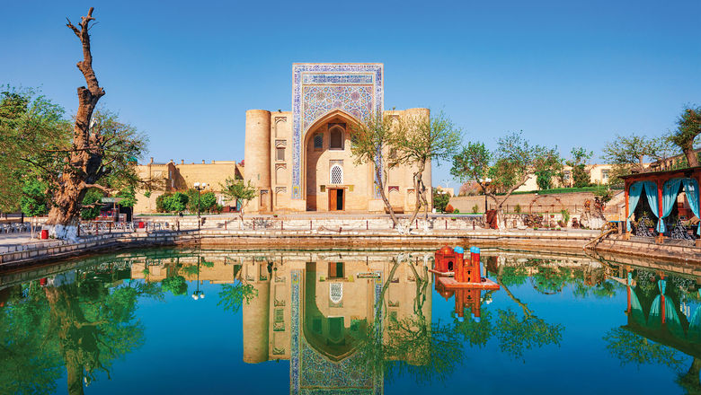 Bukhara is a city in Uzbekistan that was a prominent stop on the Silk Road.
