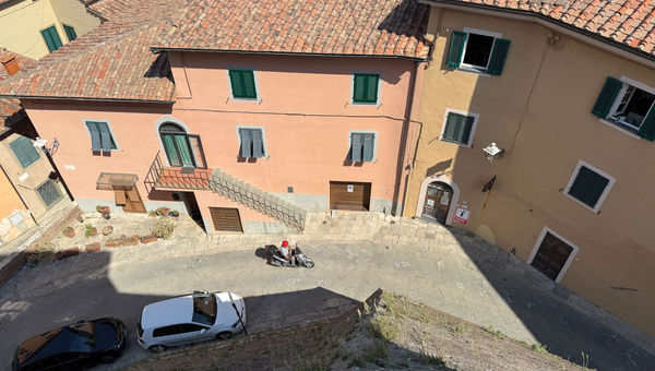 A view of a road in Lari from the top of Castello dei Vicari. A view of a road in Lari from the top of Castello dei Vicari.