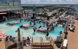 The ship's showstopper pool is the infinity-edge Hideaway Pool in the aft adults-only section.
