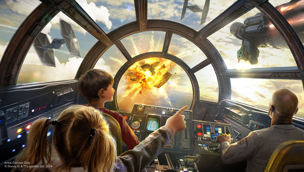 A new adventure will begin next year at Millennium Falcon: Smuggler’s Run based on Lucasfilm’s upcoming “The Mandalorian and Grogu.” A new adventure will begin next year at Millennium Falcon: Smuggler’s Run based on Lucasfilm’s upcoming “The Mandalorian and Grogu.”