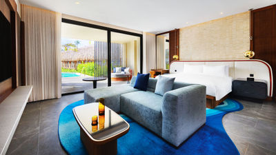 A guestroom at the W Punta Cana.
