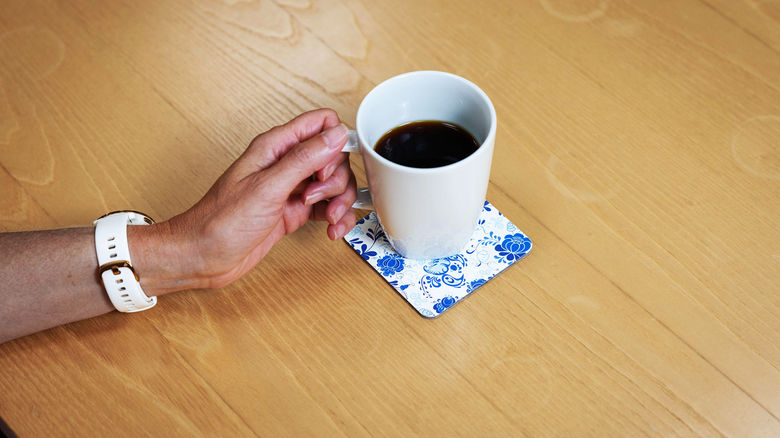 Holland America upcycled carpet coasters