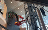 The installation of an LED screen above the bar in the Bazaar, a new venue on the Celebrity Xcel.
