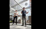Celebrity Cruises president Laura Hodges Bethge and Alex De Roeck, associate vice president of product development, photographed in a new enclosed seating space at the cafe in Celebrity Xcel's Bazaar, which will be called Spice.