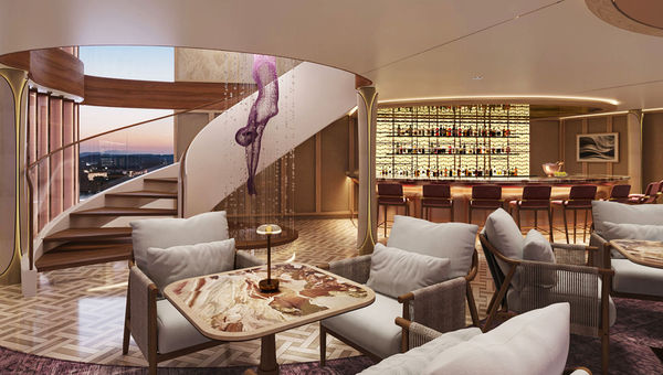The look of the lounge on Celebrity's river ships.