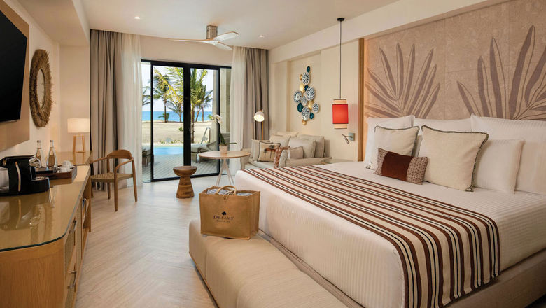 A guestroom at the Dreams Playa Esmeralda Resort & Spa.
