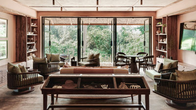 The Explorers Lounge in the redesigned Gorilla Forest Lodge.