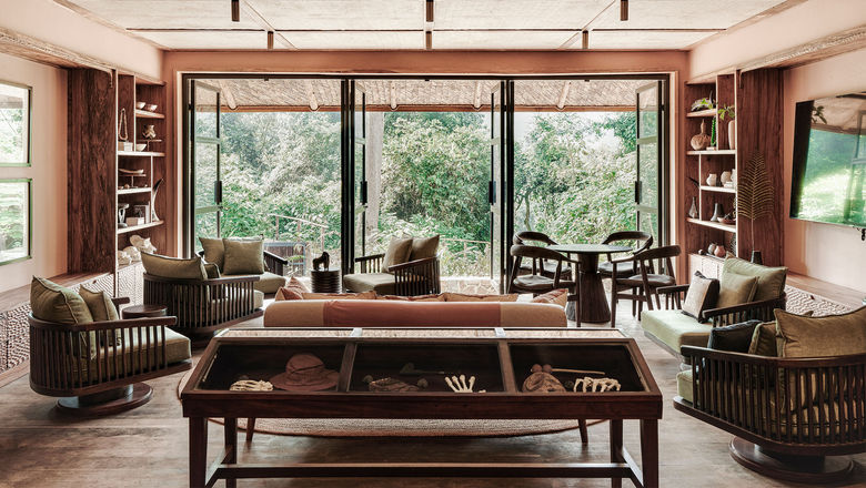 The Explorers Lounge in the redesigned Gorilla Forest Lodge.