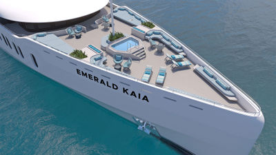 A rendering of the Emerald Kaia's sundeck.