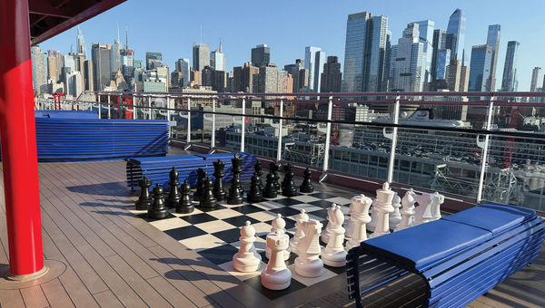 A giant chess board on the Brilliant Lady. A giant chess board on the Brilliant Lady.
