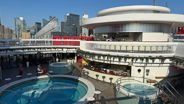 The Aquatic Club main pool deck area on Brilliant Lady. The Aquatic Club main pool deck area on Brilliant Lady.