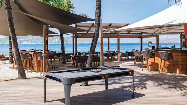 La Plage du Christo restaurant serves a Caribbean-French menu and offers views of St. Jean Beach. La Plage du Christo restaurant serves a Caribbean-French menu and offers views of St. Jean Beach.