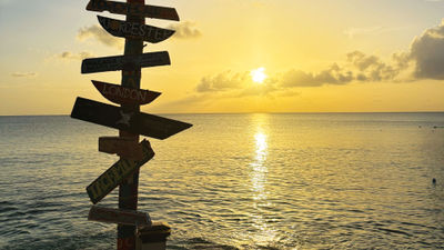Rhythms at Rainbow Beach is one of the best spots in St. Croix for a strong drink and the sunset.