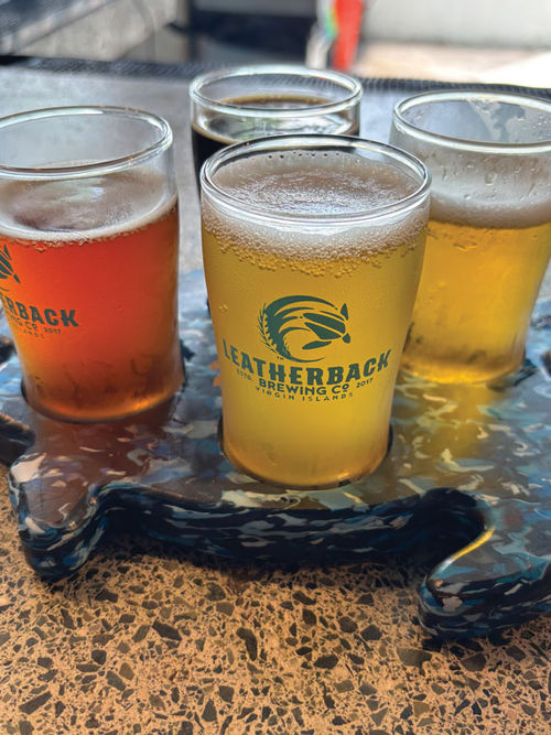 Leatherback Brewing Co. brews craft beer right on-site. Leatherback Brewing Co. brews craft beer right on-site.