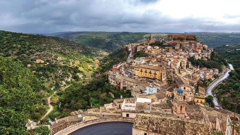 After the 1693 earthquake, Ragusa was rebuilt on two levels: the elegant Ragusa Superiore above and the ancient Ragusa Ibla below.