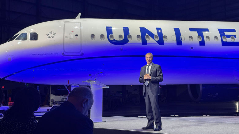 United CEO Scott Kirby touted United's improvement in Newark operations at an airport event on Sept. 16.