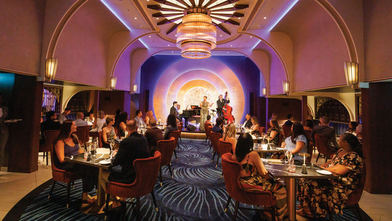 Live jazz is part of the Lincoln Park Supper Club experience on Royal Caribbean's Star of the Seas.