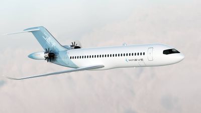 Maeve's MJ 500 jet will have a hybrid-electric engine that provides electric power assistance during low-altitude operations.