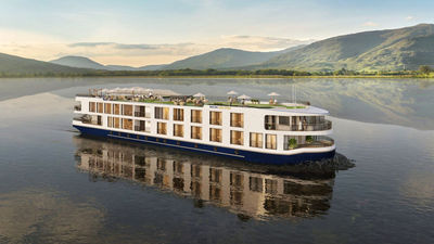 A rendering of the Riviera Alba based on the Mekong Discovery. Riviera Travel will debut its first ship in Asia in 2027: the Alba on the Mekong River.