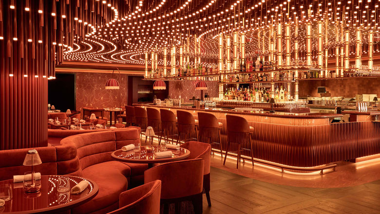 The Rojo Room is among the many distinct spaces at Bazaar Meat.
