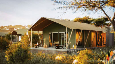 A rendering of a guest accommodation at the Club Med South Africa Beach & Safari.