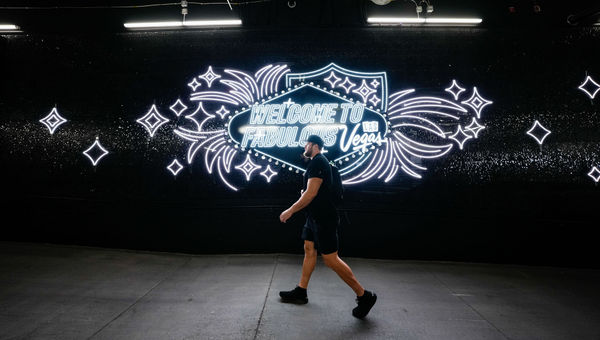 The new Fabulous Tunnel Walk at Allegiant Stadium in Las Vegas.