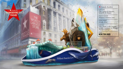 A depiction of the Holland America Line float for the 2025 Macy's Thanksgiving Day Parade.