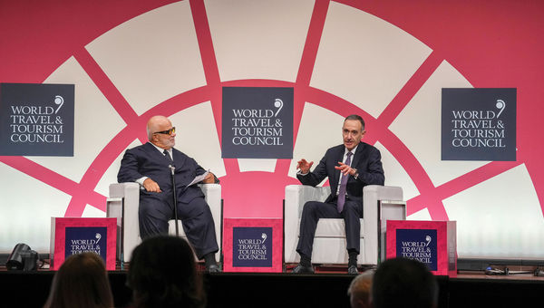 WTTC chairman Manfredi Lefebvre interviews IHG Hotels & Resorts CEO Elie Maalouf WTTC chairman Manfredi Lefebvre interviews IHG Hotels & Resorts CEO Elie Maalouf