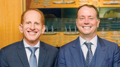 Norwegian Cruise Line Holdings CEO Harry Sommer, left, and chief luxury officer Jason Montague.