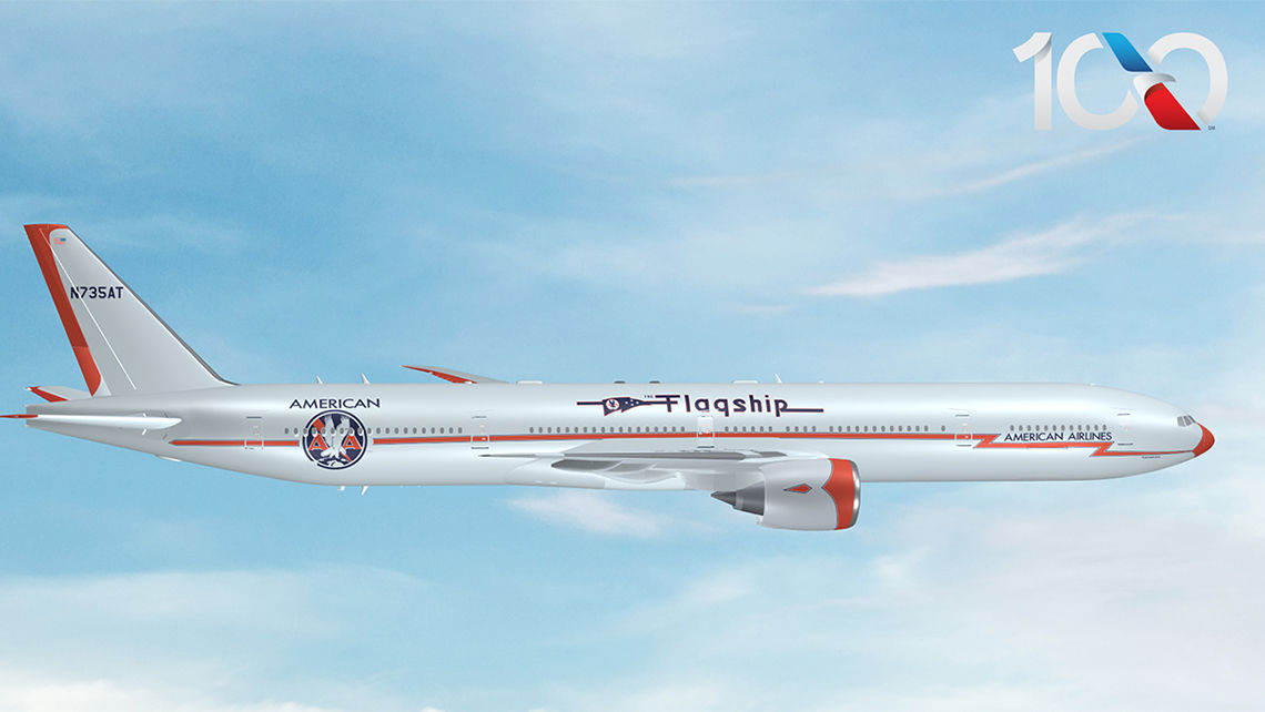 American Airlines B777-300 100周年 American gets nostalgic with special 100th anniversary livery