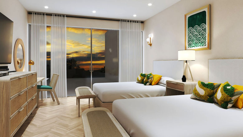 Rendering of a bedroom at Sapphire Sands Villas, slated to open on St. Lucia in February.