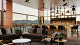 The Centurion Lounge at Salt Lake City Airport features an outdoor terrace with views of the Wasatch Mountains.