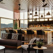 The Centurion Lounge at Salt Lake City Airport features an outdoor terrace with views of the Wasatch Mountains.