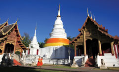 Wat Phra Singh, a Buddhist temple in Chiang Mai, Thailand.