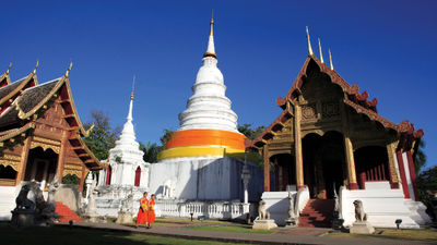 Wat Phra Singh, a Buddhist temple in Chiang Mai, Thailand.