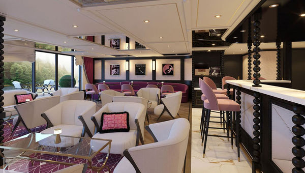 A rendering of lounge space on the Marlene.