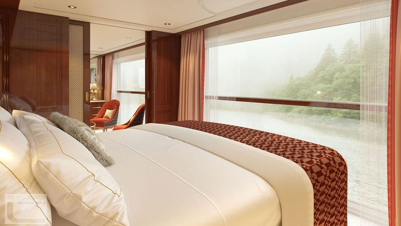 A stateroom rendering on the Marlene.