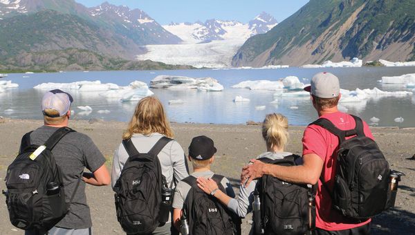 Gguests staying at Stillpoint Lodge can soak in the natural beauty of a glacial lake.