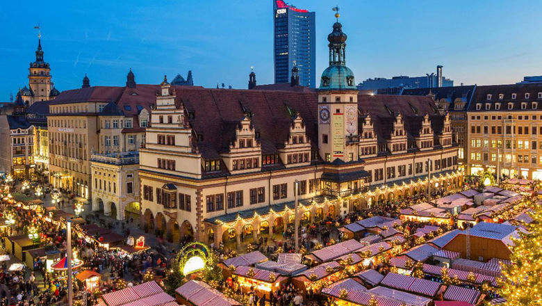 The Leipzig Christmas market transforms the square in front of the Old Town Hall.