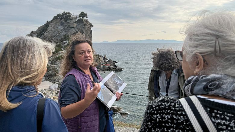 The guide for the "Mamma Mia" tour was an extra on the film.