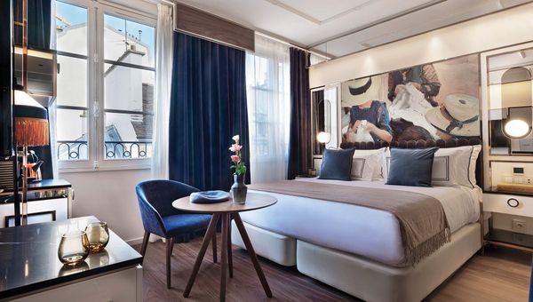 A superior room at the Maison Colbert hotel.